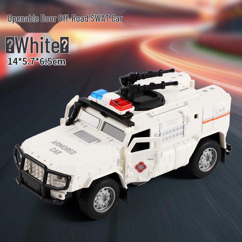 Children's Double-Door SWAT Car Inertia Toy - Off-Road Claw Machine for Boys