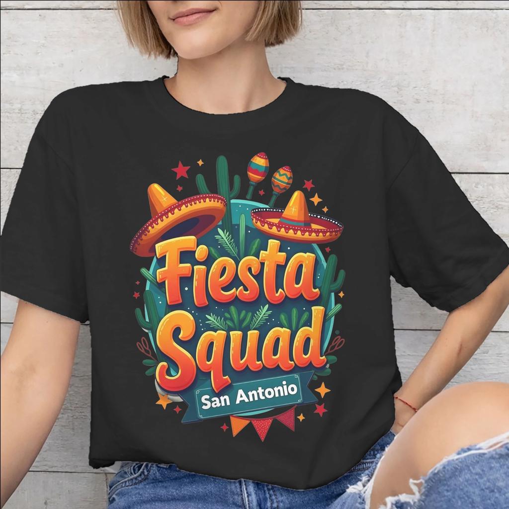 Fiesta Squad Cinco De Mayo Graphic Printing T Shirt Men Women 100 Cotton Tee Shirt Clothing