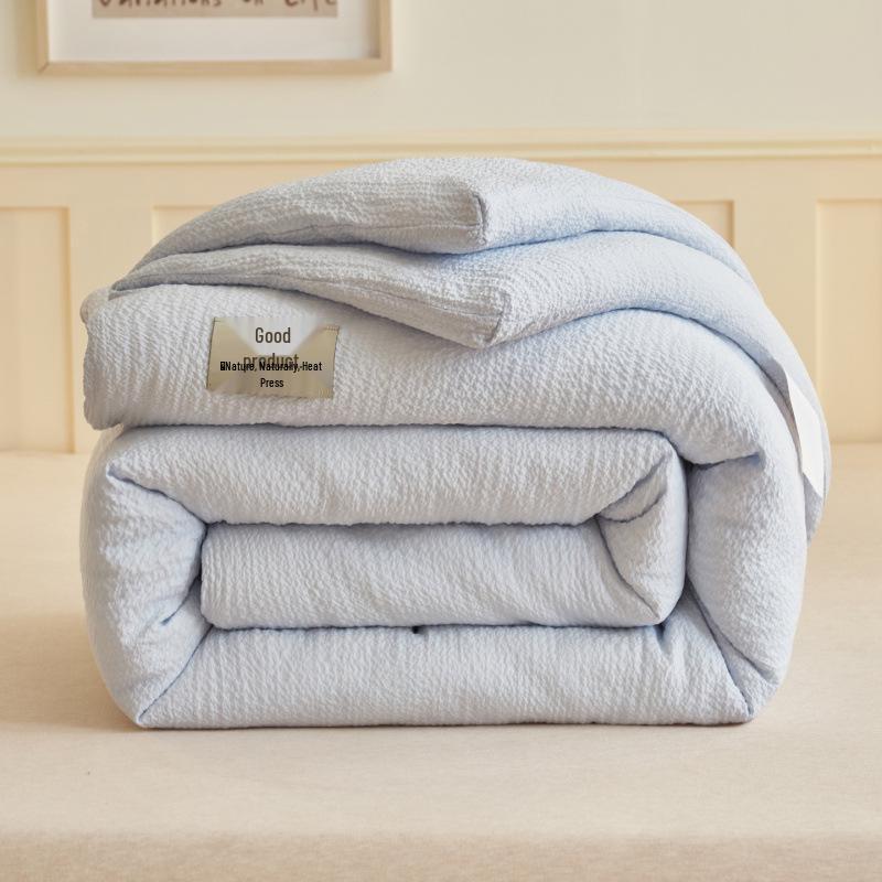 Korean Style Wrinkled Plaid Soybean Fiber