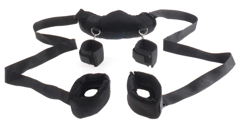 Fetish Fantasy Series - Leg and Arm Harness with Neck Collar Black