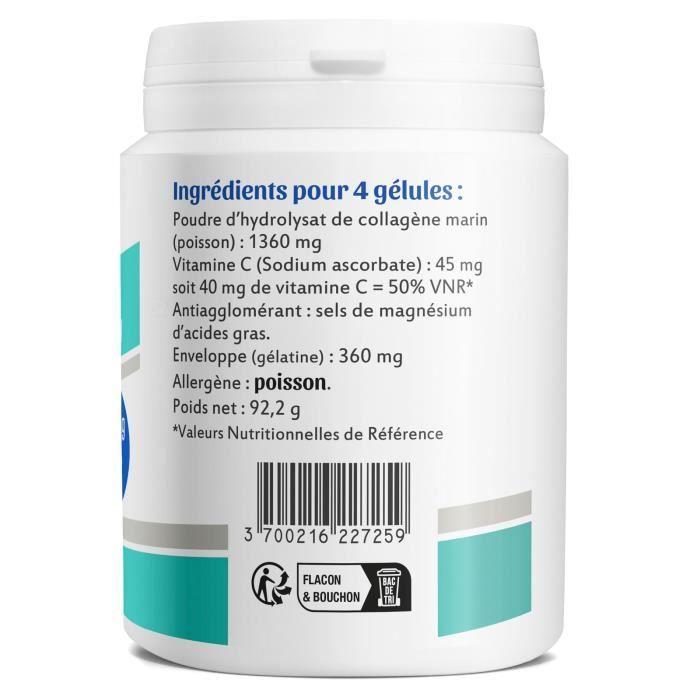 Hydrolysat de collagene marin + vitamine c - 200 gelules