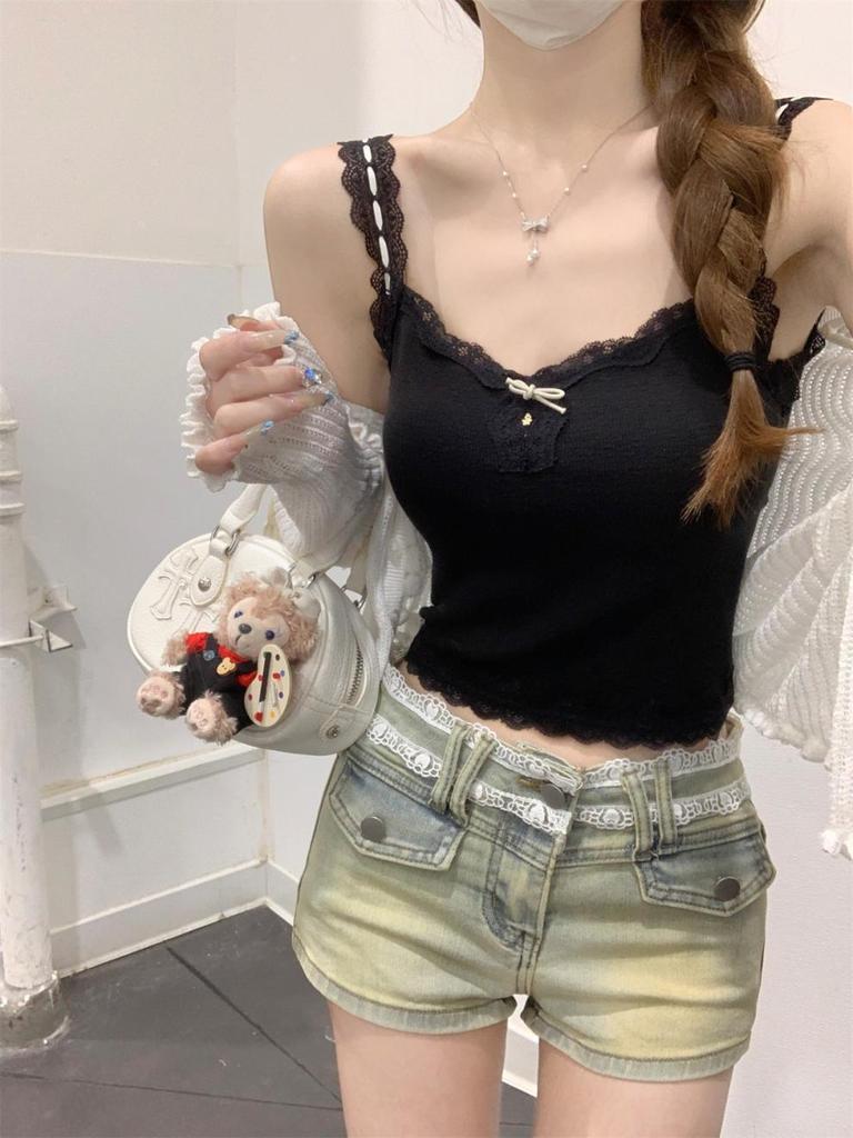 Summer Korean Lace-Trimmed Chic Camisole Tank Top