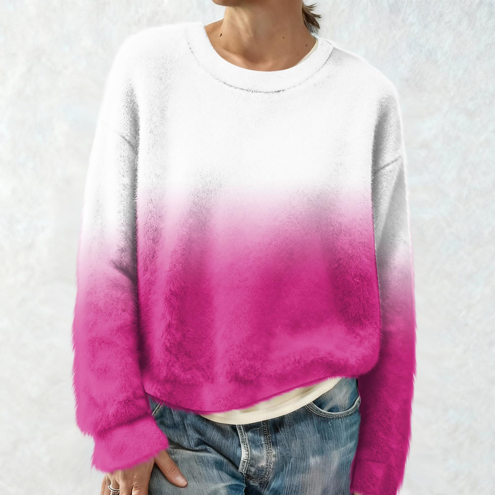 

Женская мода повседневная толстовка с круглым вырезом и длинными рукавами с принтом XXL