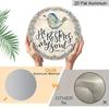 2D Flat, 1pc Round Aluminum Hanging Sign, Vintage Decorative Plaque with Bible Verses And Birds, "He Restores My Soul" Inspirational Quote