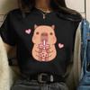 Funny 90s Capybara Tshirt Unisex Tshirt Capibara Cartoons Clothes Girl Capybaras T Shirt Female Casual Top Clothes