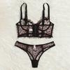 Ladies Sexy Lingerie Set Embroidered Love Lace  Underwear Set