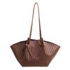 Woven Leather Tote Bag for Women Large Capacity Shoulder Handbag for Work and Shopping