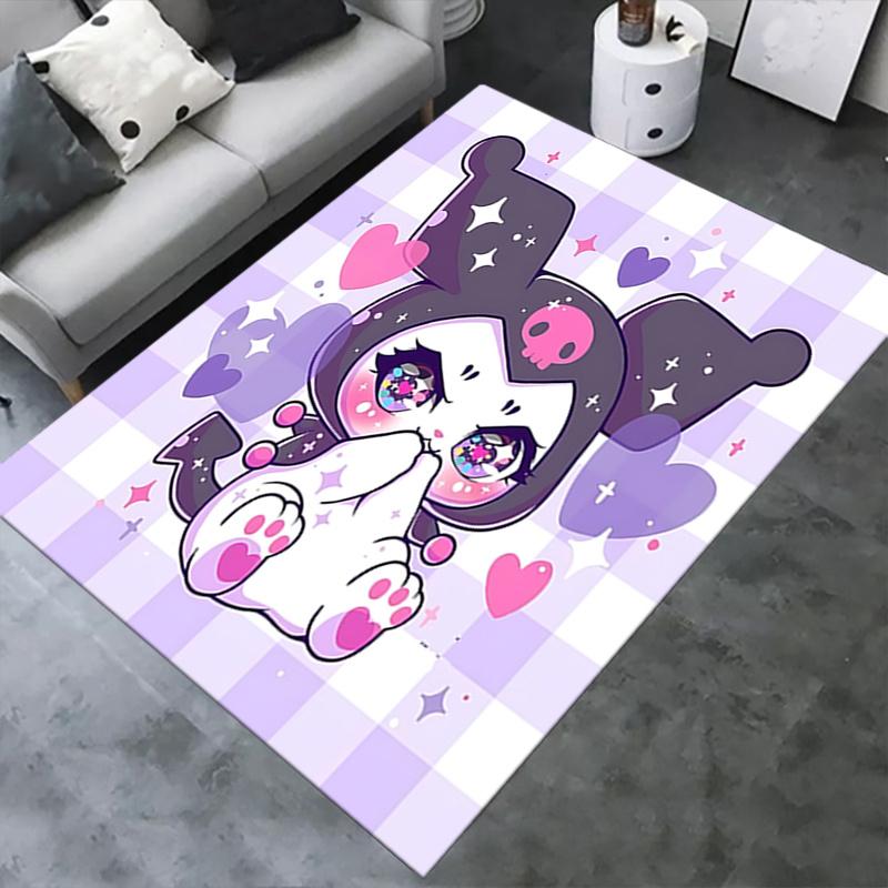 Office Rug Kawaii, Cute Anti-Slip Rug, Machine Washable for Living Room, Bedroom, Office, Multiple Sizes, Bedroom Mat, Decorative Mat, Durable Mat, Li