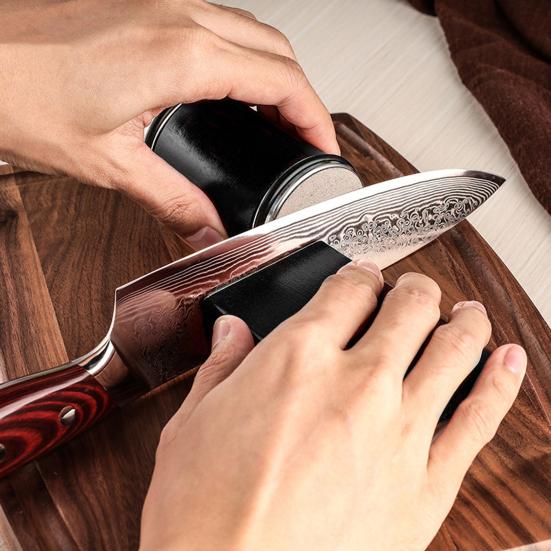 2 Bucăți Ascuțitor cu Role Ascuțitor pentru Marginea Lamei Ascuțitor Profesional pentru Cuțit