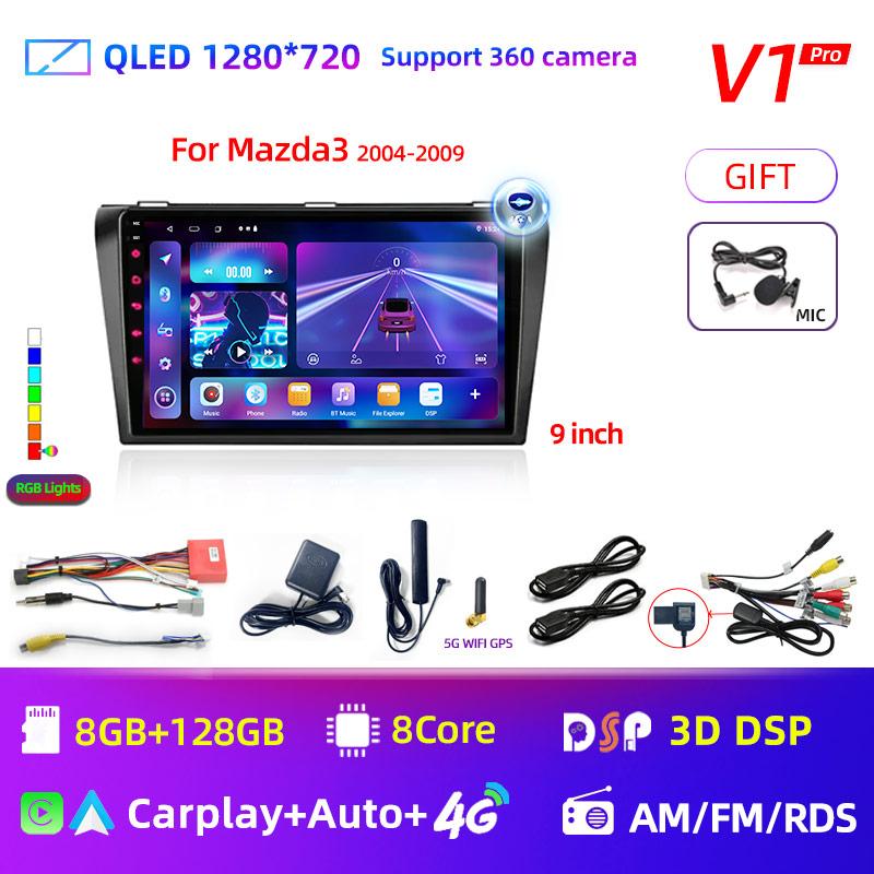 Core Android 13 Carplay for Mazda 3 2004 2005 2006 2007 2008 2009 Car Radio with BOSE Multimedia Player 2 Din Stereo GPS DVD