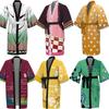 Demon Slayer Kimono - Tanjiro & Nezuko-Style Unisex Haori Cloak
