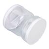 Pickle Jar with Strainer Flip Separate Wet Dry Double Compartment Transparent Hourglass Pickle Jar for Fruits Vegetables