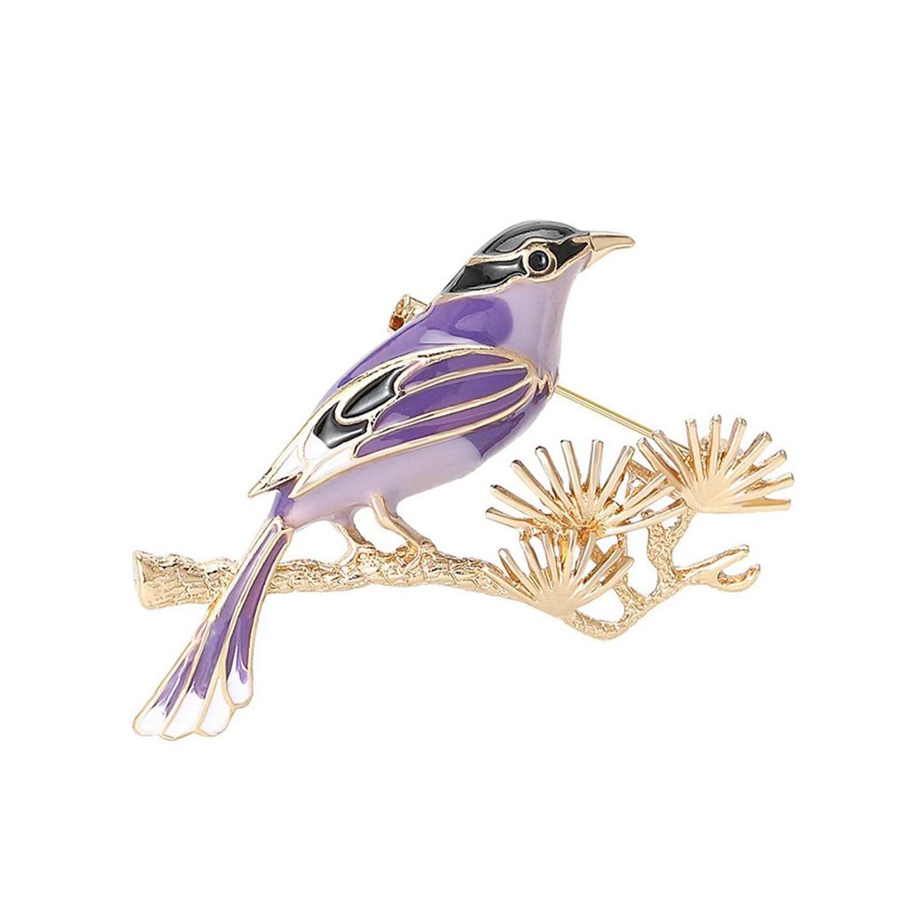 Chinese Style Oil Drop Magpie Brooch, A Niche Design for Women, Is A Delightful Addition To The Branch Flower Anti-exposure Brooch
