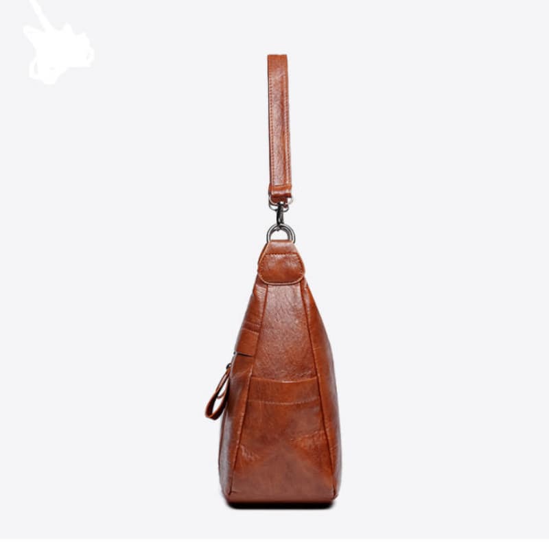 Urban simple soft leather portable shoulder