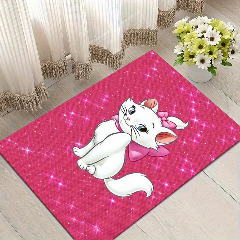 1pc Marie Cat Pattern Area Rug Soft Flannel Floor Mat for Living Room,Office,Bedroom and Carpet,Sofa Coffee Table Floor Mat 60cm by 90cm