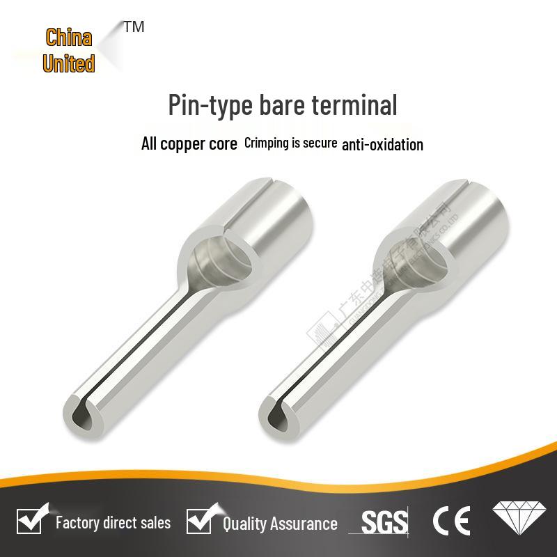 Zhonglian PTN Quick Connect Purple Copper Wire Terminal Pin for Automotive Wiring