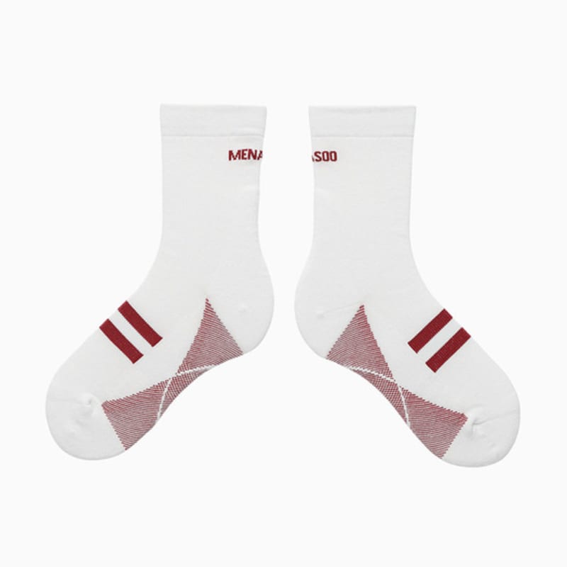 MENASOO Menasoo Soft Runsocks_White