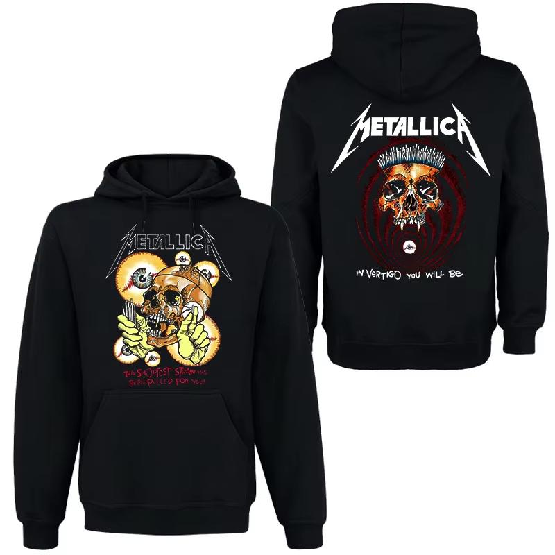 

METALLICA Гурт Рок Темний Вітер Худі Чоловічий Вуличний Хіп-Хоп Топ Зручний Худі Светр Осінь/Зима Особистість Чоловічий Одяг L