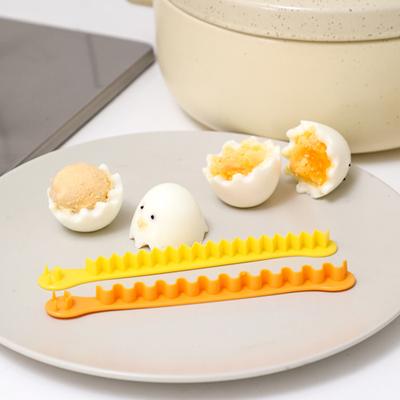 Durable Non-stick Slicing Wavy/Sawtooth Shape Ergonomic Design Egg Slicer Restaurant Accessory Egg Slicer