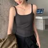 Basic Small Square Collar One Cup Heating Vest Shaved Slimming All Strap with Korean Base