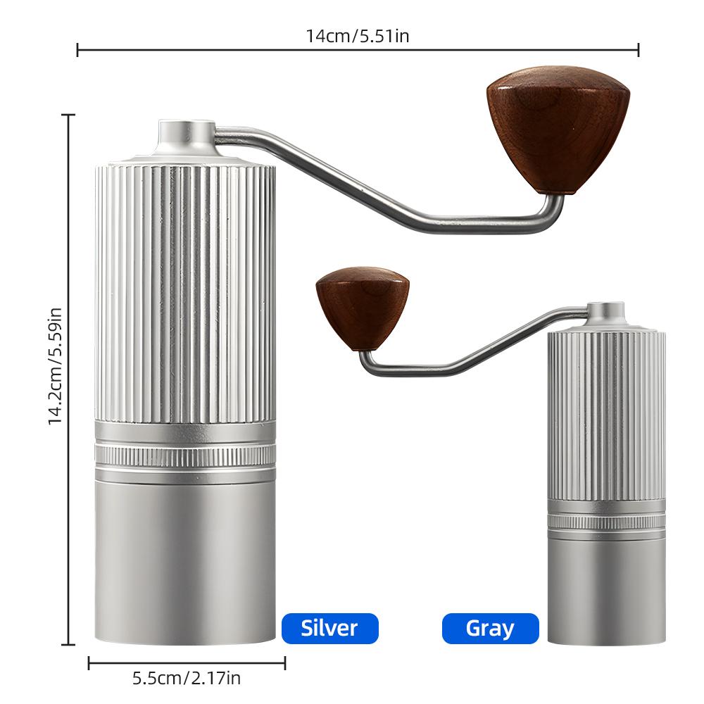 Manual Coffee Grinder - Stepless Adjustable Settings Portable Hand Coffee Mill with CNC Stainless