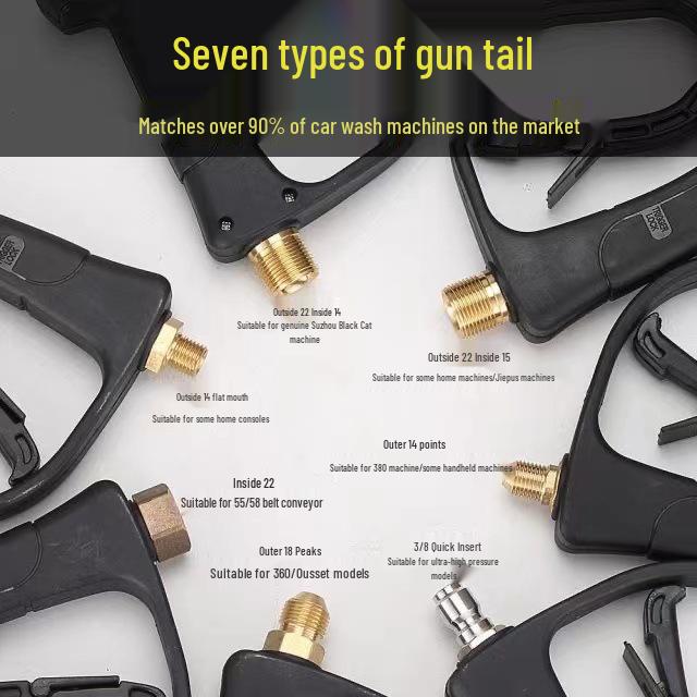 Fan-Shaped High-Pressure Car Wash Spray Gun with Aluminum Valve Core for Cleaning