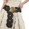 Women Spice Y2K Harajuku Style Vintage Rivet Patchwork Design Wide Belt Street Faux Leather Waistband