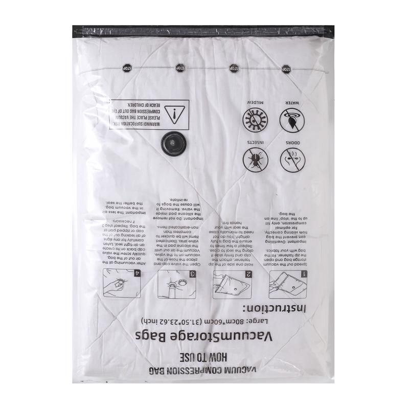Large Transparent Blue Vacuum Compression Bag - Dustproof & Moistureproof Clothing Storage Solution