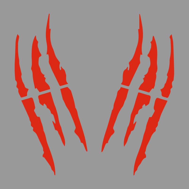 

Car Ghost Claw Car Stickers Headlights Decoration Claw Car Decals Eyebrows Stickers Personality StickersWaterproof червоний