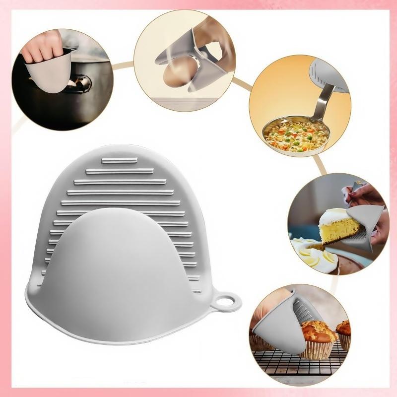 2pcs Oven Mitts Silicone Heat Resistant Pinch Mitts Anti Scalding Non Slip Gloves Clips Pot Holder Cooking Baking Oven Mitts