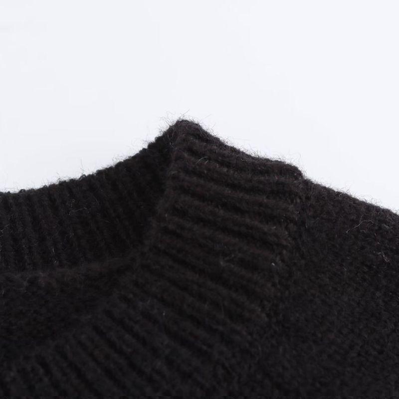 Kaslead New Women clothes Western Style Zoo Stereo Jacquard round Neck Long sleeve Knit cardigan Outerwear