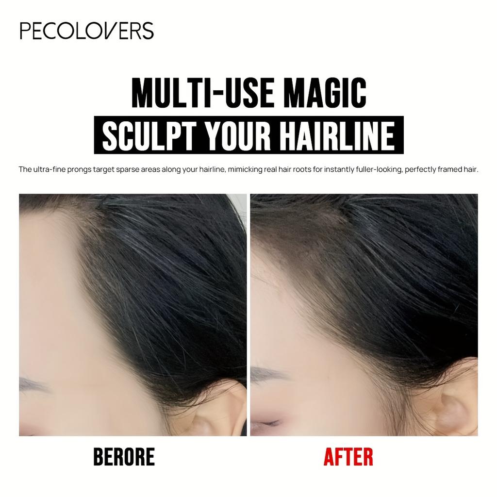 Dual-Tip Eyebrow Pencil with Multi-Bristle Brush Tips  Waterproof & Smudge-Proof Formula,  Instant Volume Defined Brows & Hairline Filling