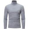 Spring and Autumn Men's Slim Fit Stand Up Collar Base Shirt, High Neck Long Sleeved T-shirt, Casual Versatile Solid Color Pullover