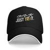 Triathlon Multicolor Hat Peaked Unisex's Cap Just Tri It Swim Bike Run Triathlete Personalized Visor Protection Hats