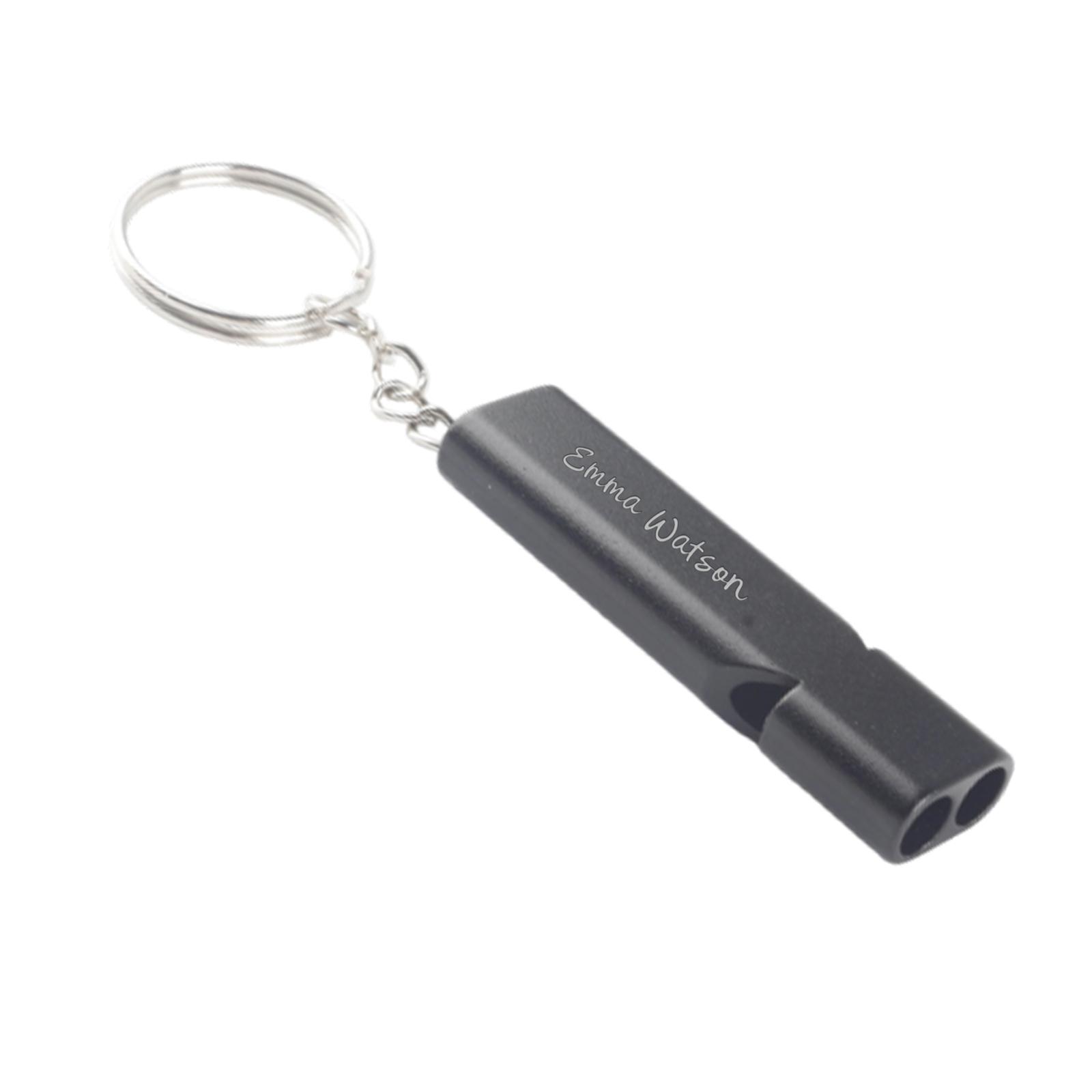 

Personalized Flat Aluminum Alloy Whistle Keychains Are Suitable For Outdoor Camping And Pet Training. One Size