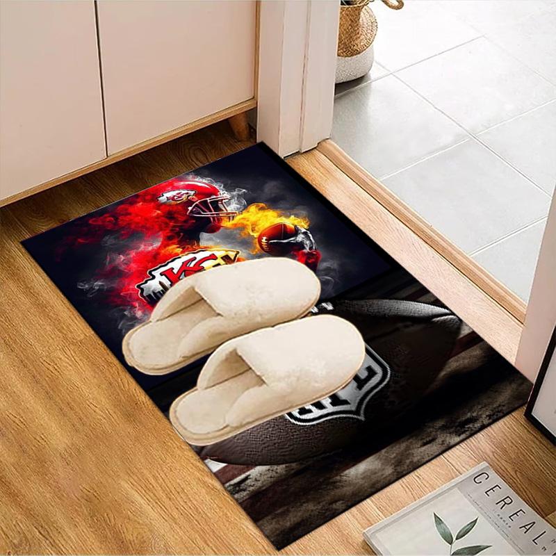 Kansas City Chiefs Football Rug Game Carpet, Floor Mat for Bedroom Living Room Entryway Rug, Home Decor Idea Gift for Christmas birthday