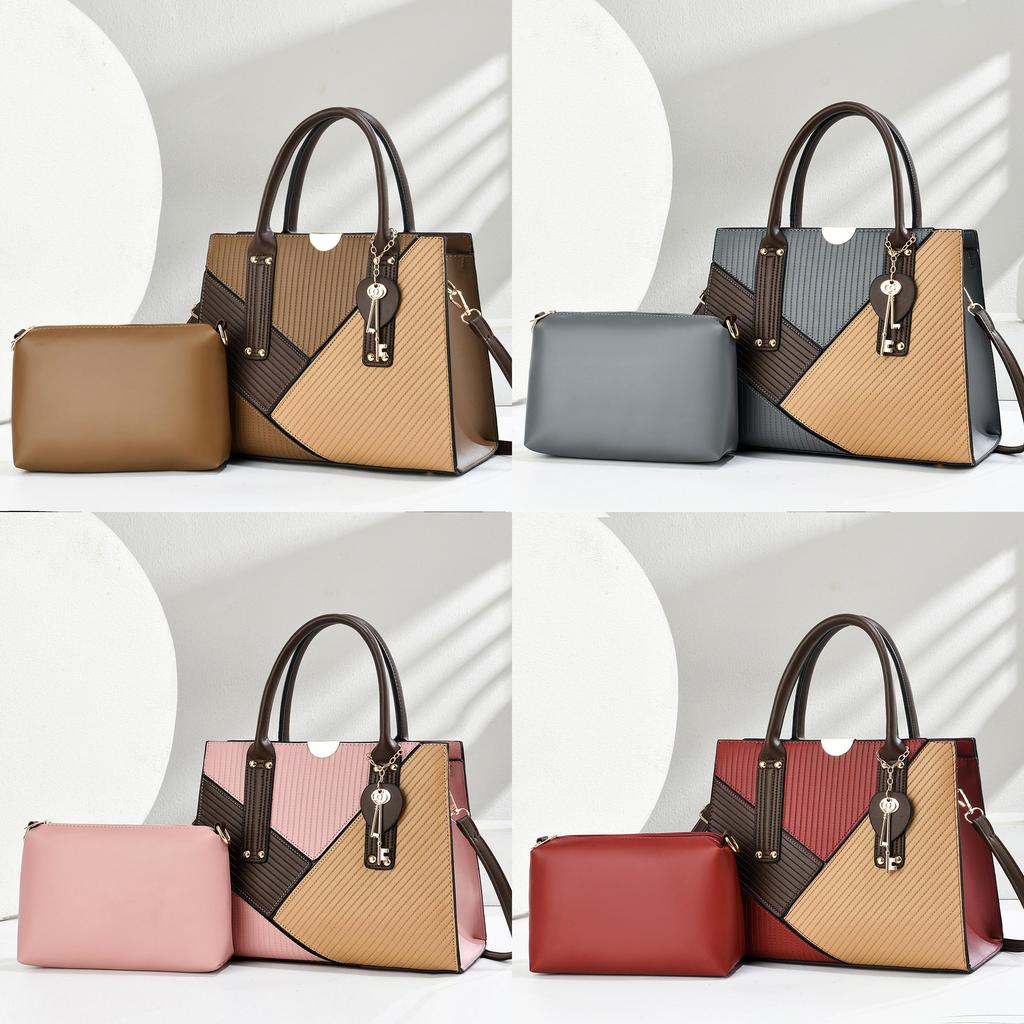 Pu Handbag With Metal Accents For Daily Office And Casual Wear