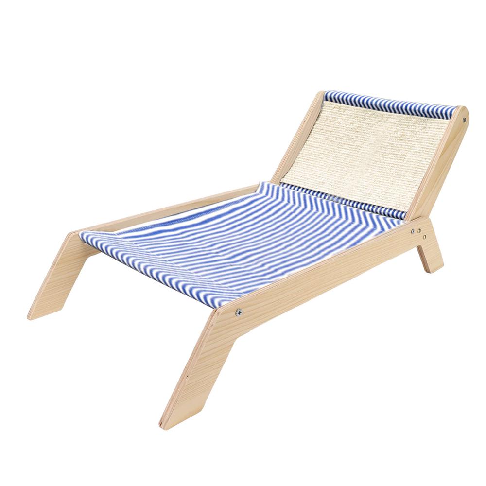 Pet Lounge Chair Portable Solid Cat Hammock Nest Beds Wooden Frame Swing Chair Multifunctional Kitten Raised Bed Cat Lounger