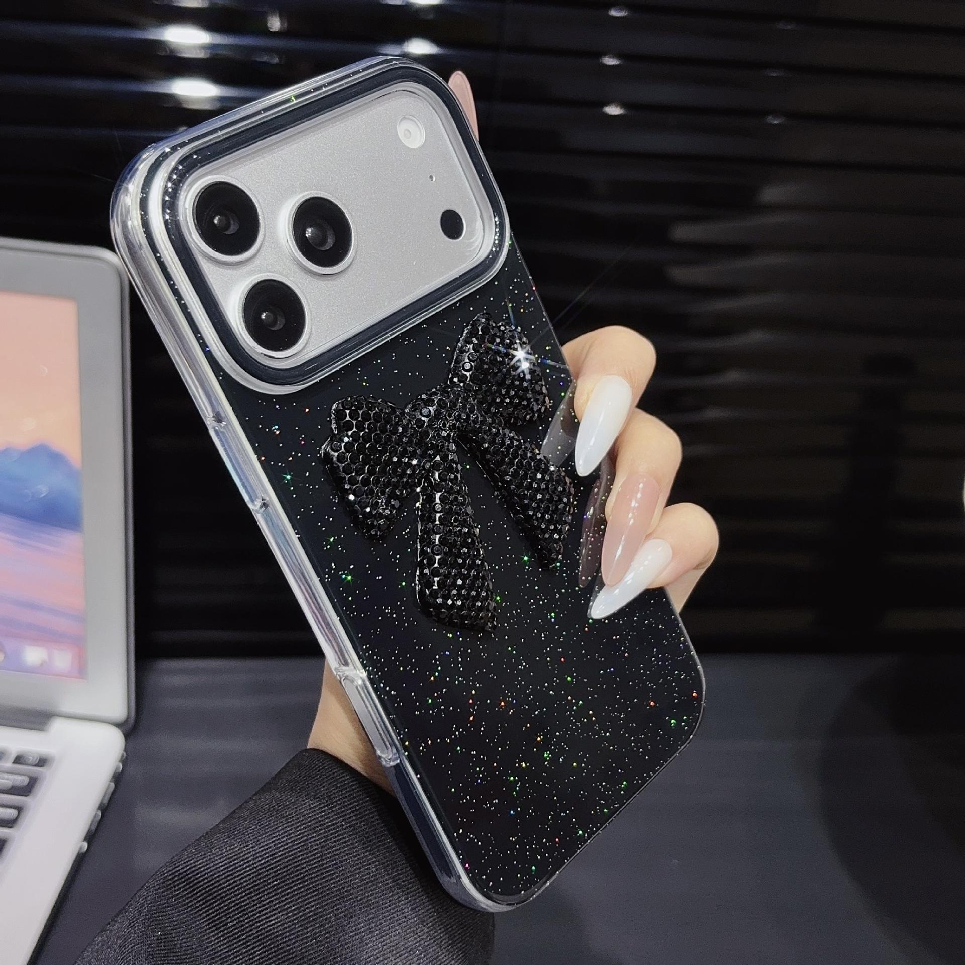 

IMD Resin for iPhone 17 Pro Max Lens with Blinking Bow Pattern - Compatible with iPhone 16/15/14 iPhone 17 Pro