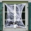 Décoration Toile d'Araignée Gigante Super Extensible Idéal pour Fête d'Halloween Maison Hantée Accessoires Effrayants Cour d'Horreur Décoration Extérieure