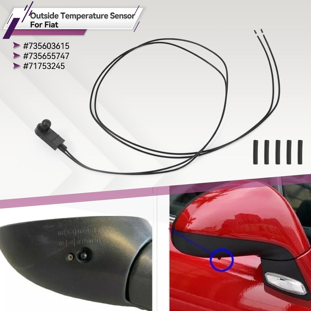 Außen Außenluft Umgebungstemperatursensor unter dem Türspiegel passend für Fiat Grande Punto 500 500X 500L 05-18 71753245