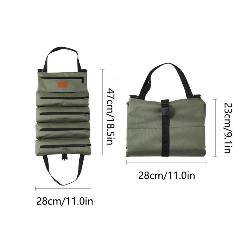 Roll Up Tool Bag Portable Tool Roll Organizer Multifunctional Large Capacity Bag Heavy-Duty Tool Organizer Bag Portable Tool