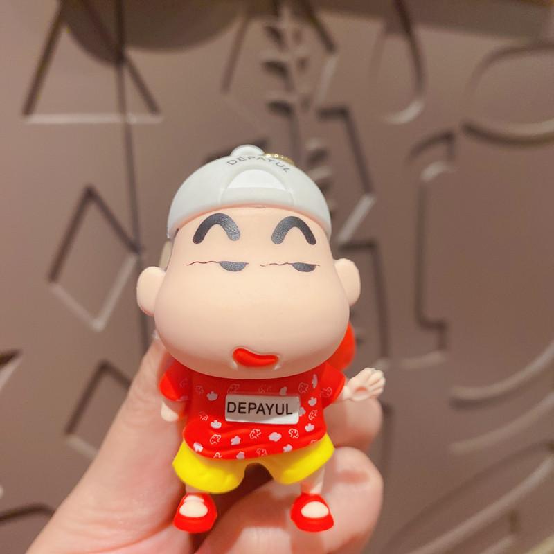Cartoon Crayon Xiaoxin Creative Keychain Cute Doll Machine Pendant Small Gift School Bag Pendant Doll Key Chain