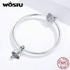 WOSTU 100% 925 Sterling Silver Tauren Cow Animal Charms Fit Original Bracelet Pendant For Women