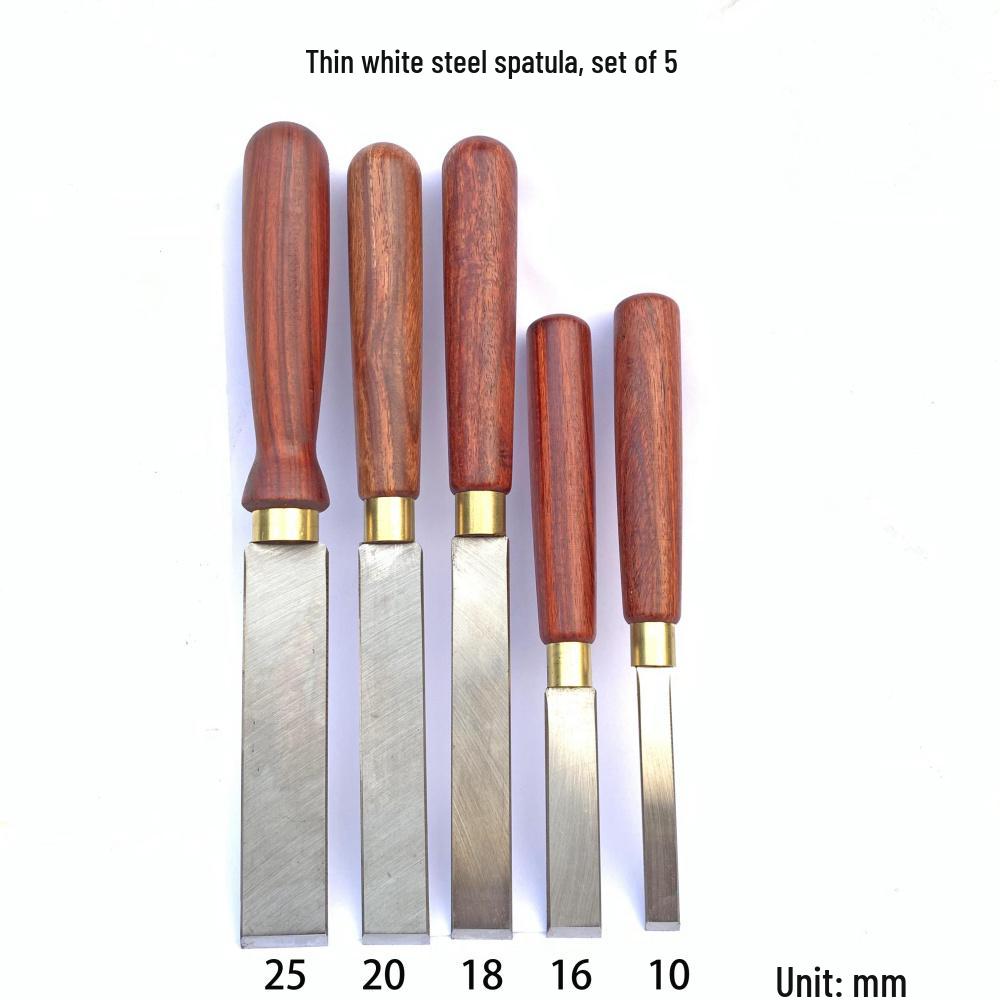 White Steel Scraper: Multi-Purpose Chisel & Trimming Tool, 2mm Thick Blade