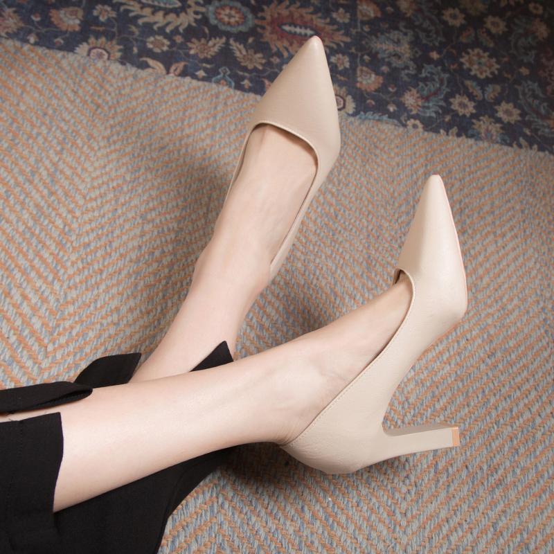 2026 New Elegant Women Pumps Pointed Toe Thin High Heels Spring Summer Shoes  Slip on Office Dress Shoes Handmade