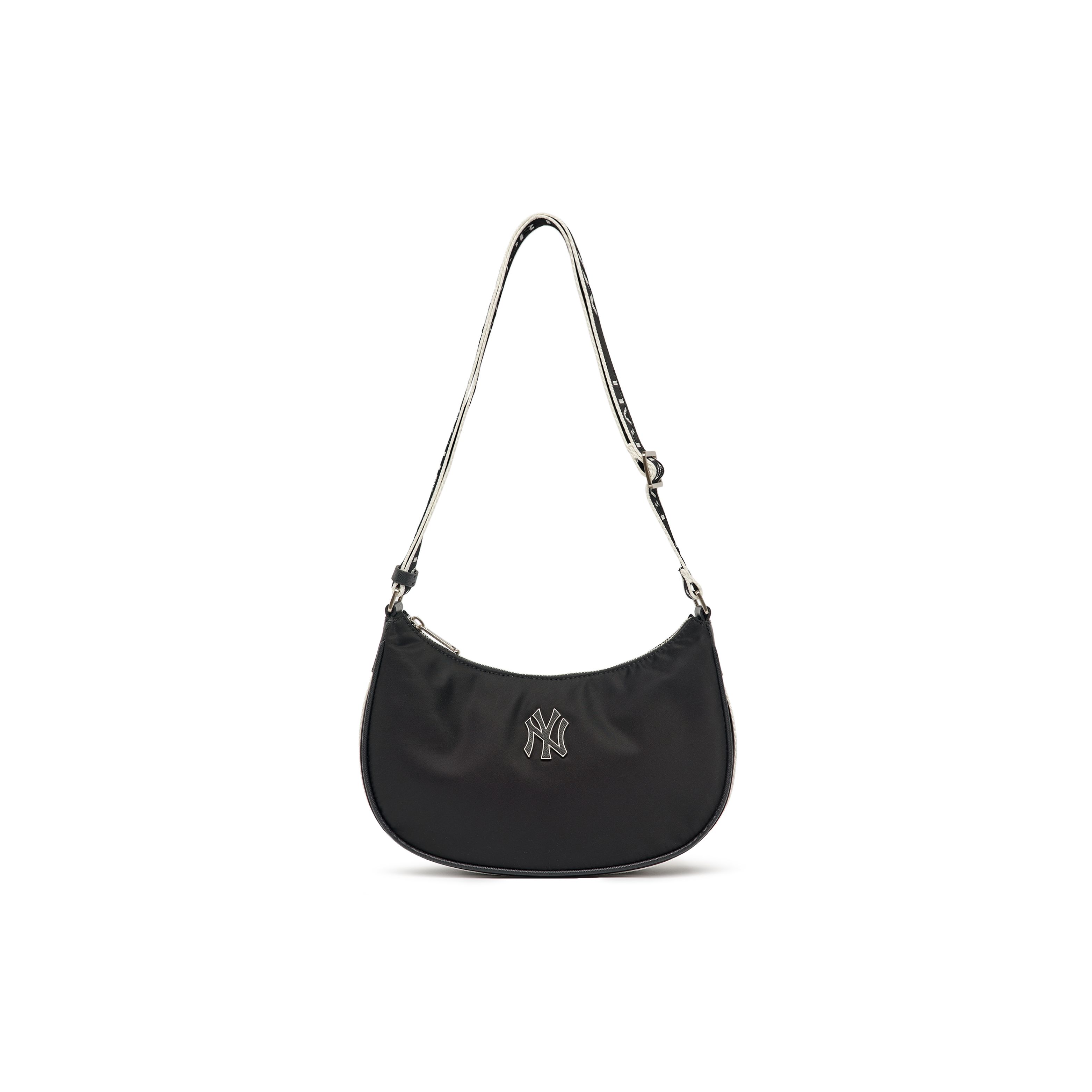 

MLB Boston Red Sox Adjustable Shoulder Strap Logo Letter Zipper Closure Faux Leather And Nylon Tote Bag Women Tote Bag Black 3ABQS033N-50BKS Black