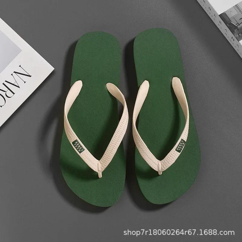 

Fashion Men s Minimalist Flip Flops Summer Fashion Outdoor Anti Slip Wear-resistant Sports Sandals with Soft Beach Casual Shoes 38 зелёный