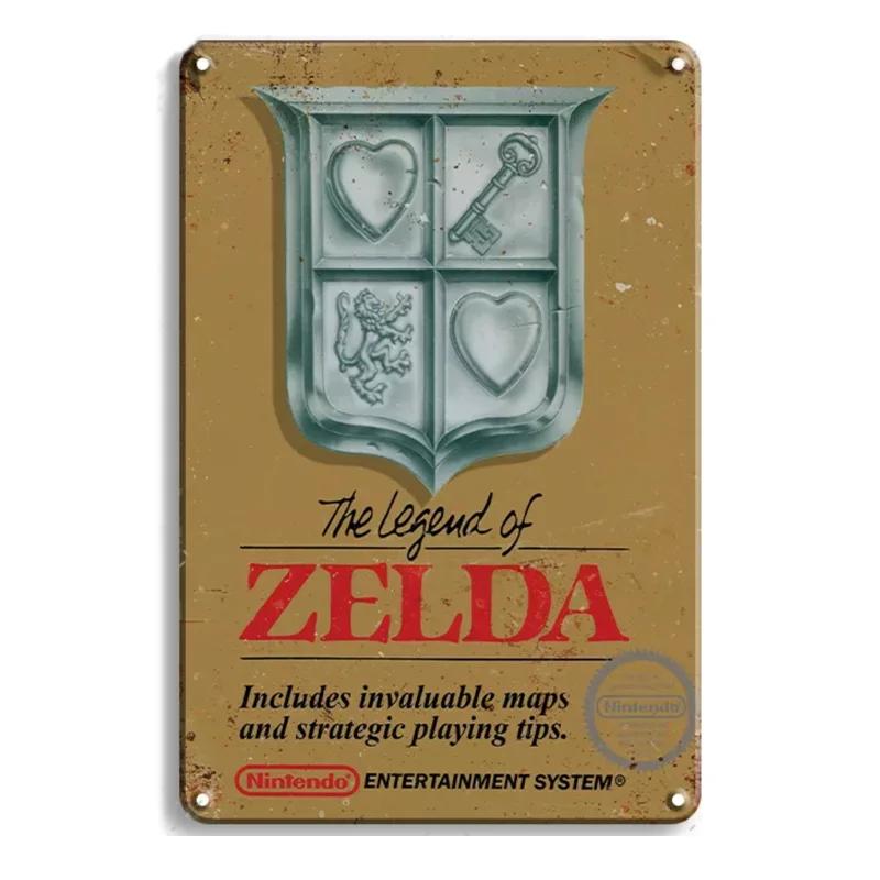 Metal Tin Sign Vintage Wall Plates Decor Shabby Rust Video Game Poster Anime Movie Metal Signs Decor Man Cave Garage Tin Plaques