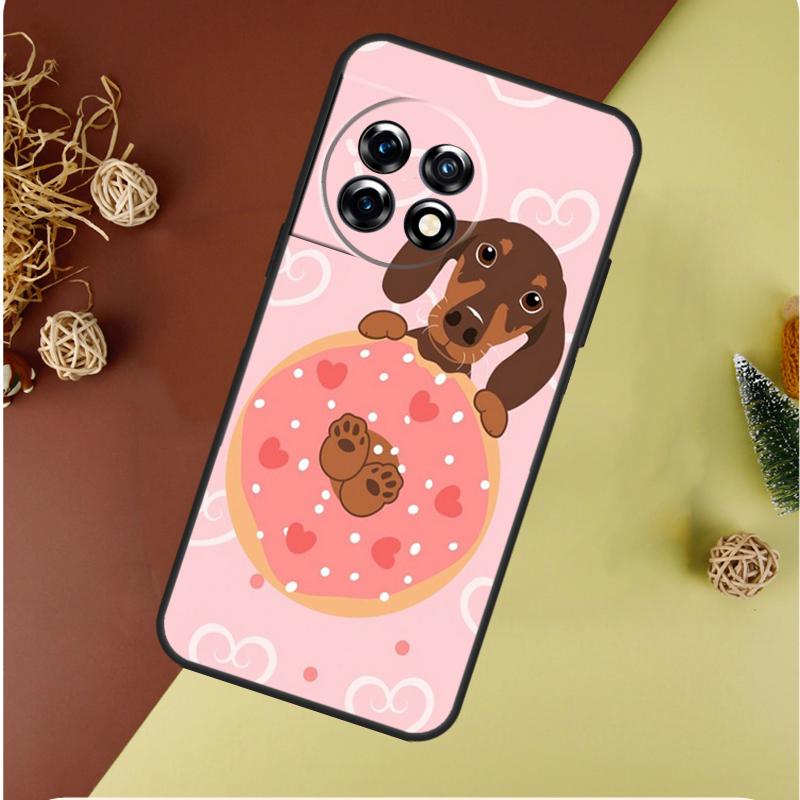 Sausage Dog Love For OnePlus 13 13R 12 12R 11 9 10 Pro 8T 9RT 10T 10R N20 N30 Nord CE 2 3 4 Lite Phone Case